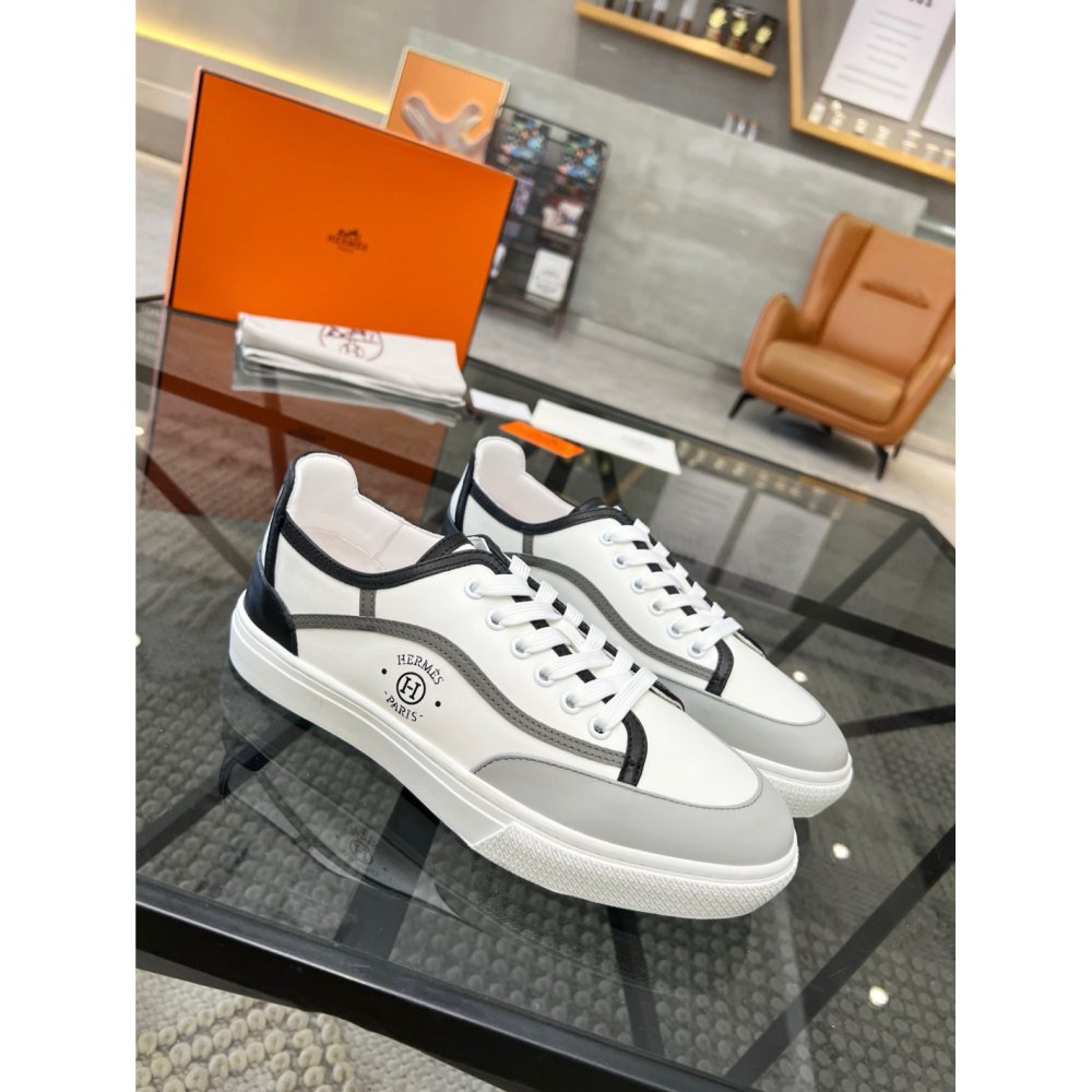 Cheap Reps Hermes Mens Get Sneakers in Multicolour Calfskin