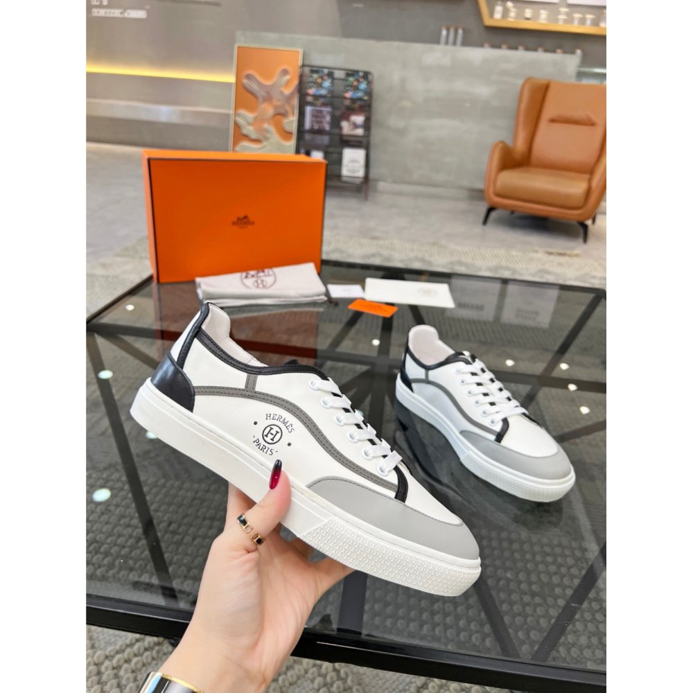 Cheap Reps Hermes Mens Get Sneakers in Multicolour Calfskin