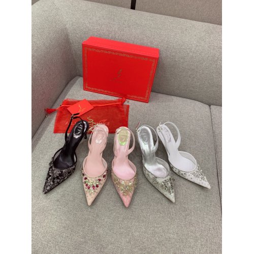 Rene Caovilla Women 7.5CM Sandal heels Black/Pink/White 36-39