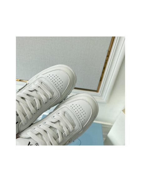 Cheap Reps Prada Mens Low-top Sneakers in White Leather