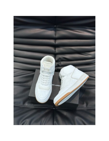 Cheap Reps Saint Laurent Mens SL/80 Sneakers in White Leather