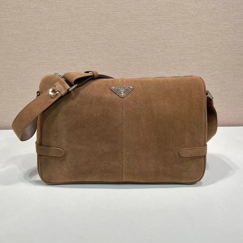 Prada Suede shoulder bags 2VH187 22X35X12cm,Prada Bags