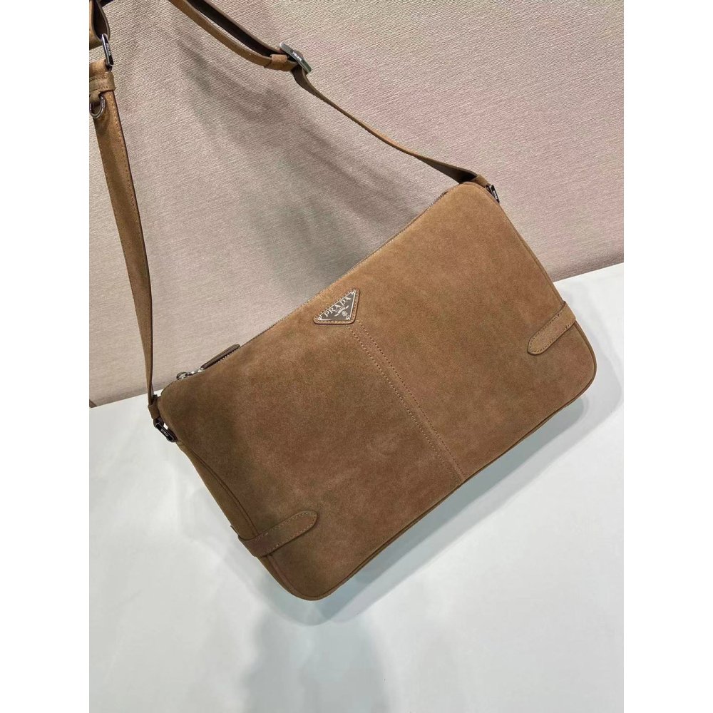 Prada Suede shoulder bags 2VH187 22X35X12cm,Prada Bags