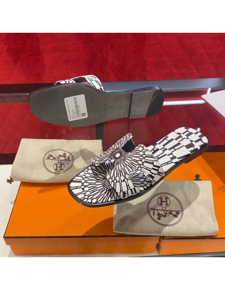 Hermes flat slides summer shoes_1