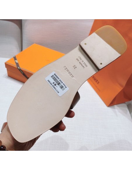 Hermes flat slides summer shoes_10