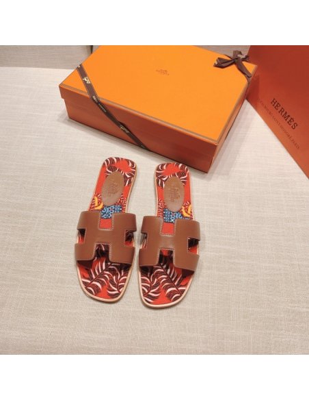 Hermes flat slides summer shoes_11