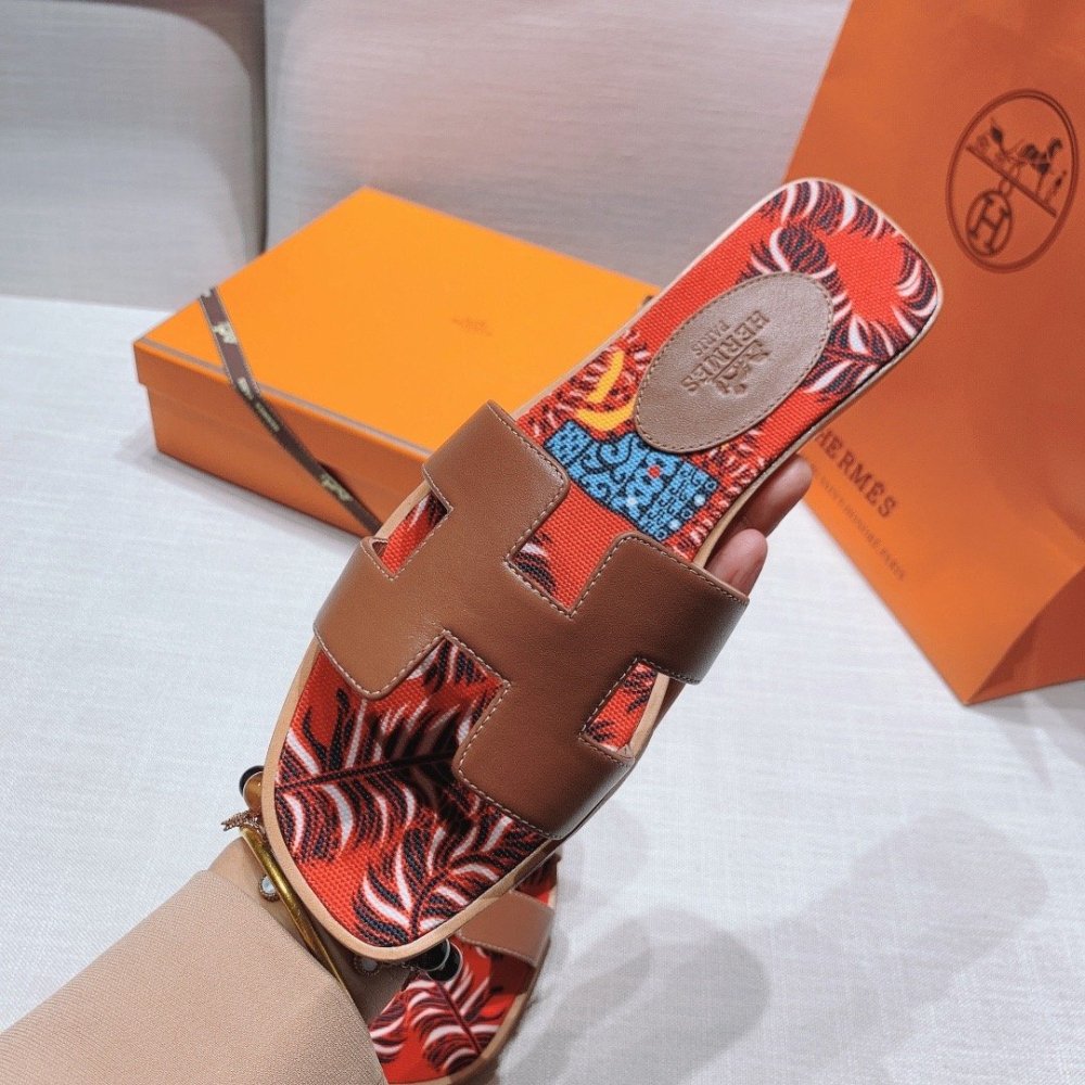 Hermes flat slides summer shoes_11