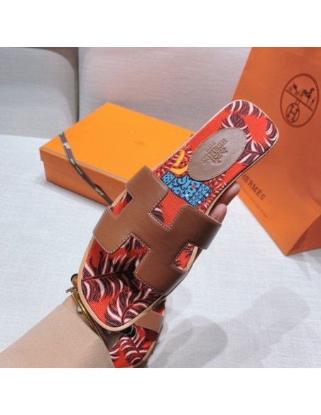 Hermes flat slides summer shoes_11