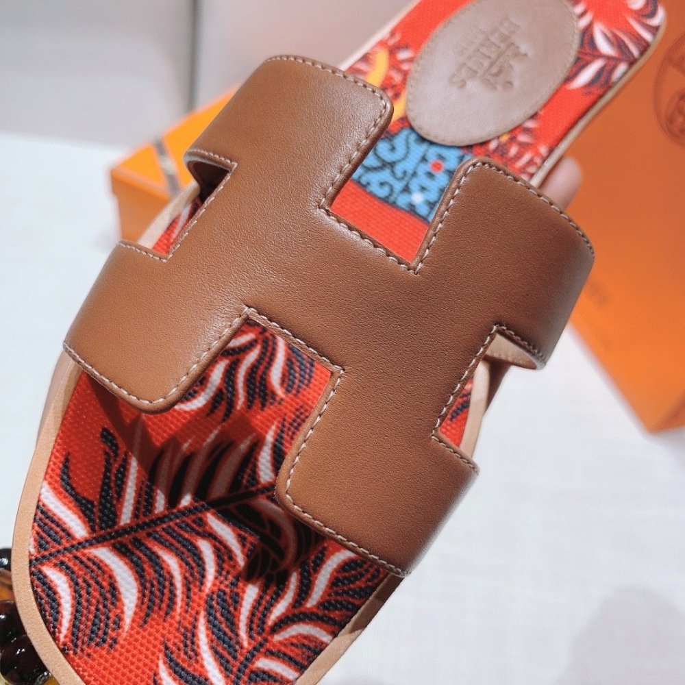 Hermes flat slides summer shoes_11
