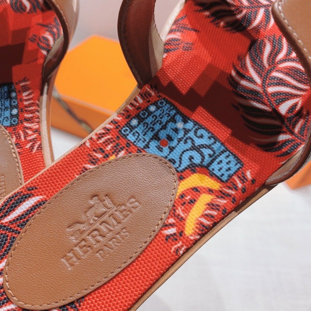 Hermes flat slides summer shoes_11