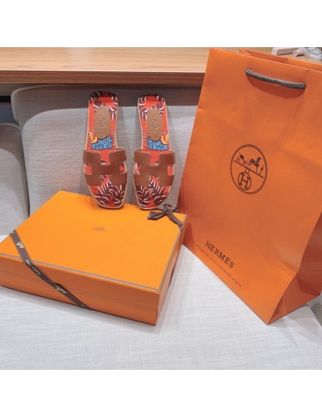 Hermes flat slides summer shoes_11