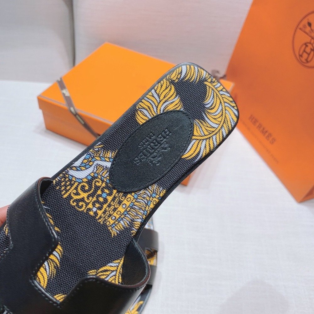Hermes flat slides summer shoes_12