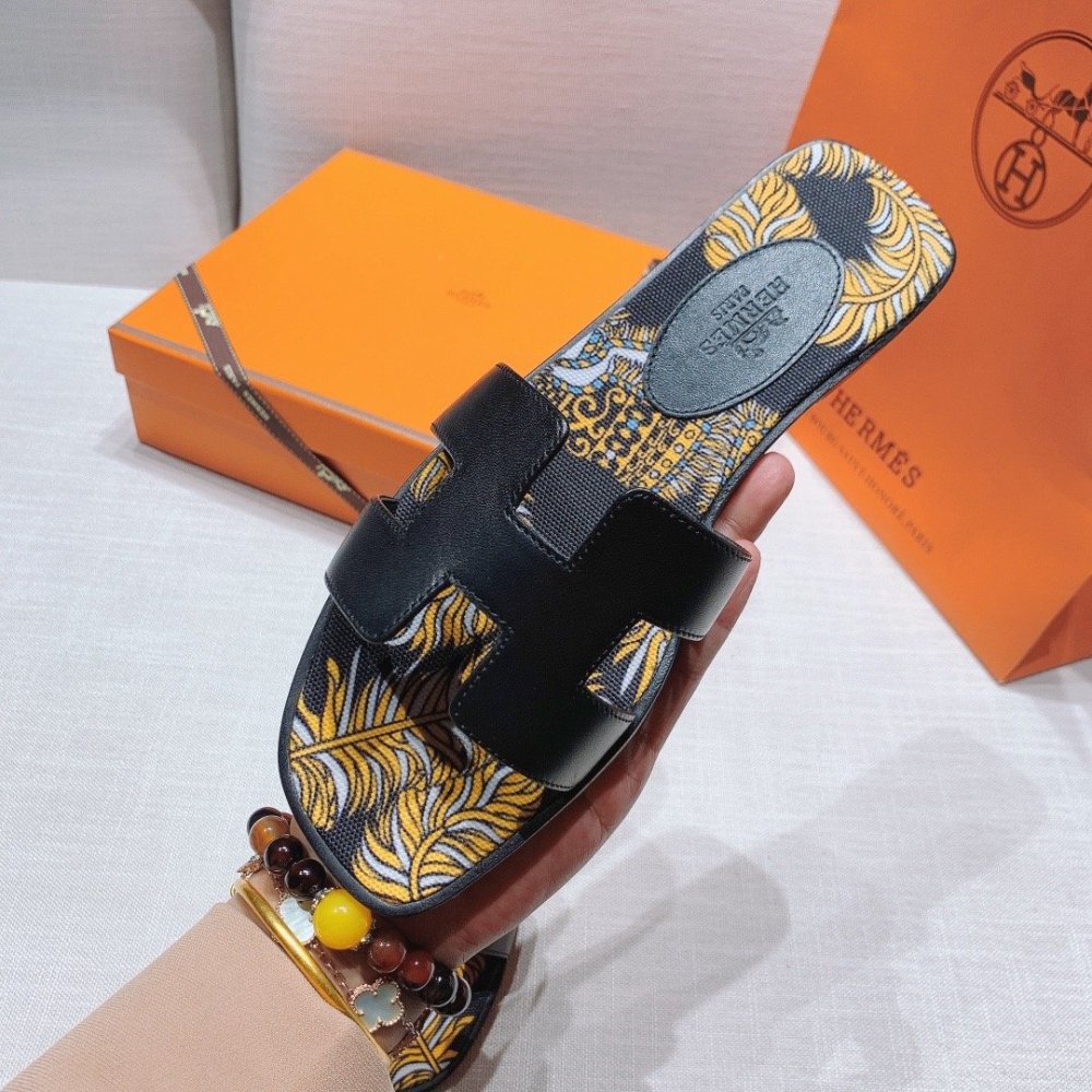 Hermes flat slides summer shoes_12