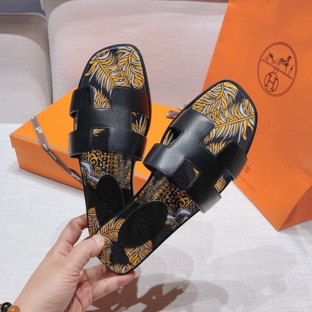 Hermes flat slides summer shoes_12