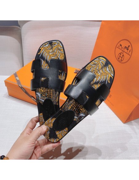 Hermes flat slides summer shoes_12