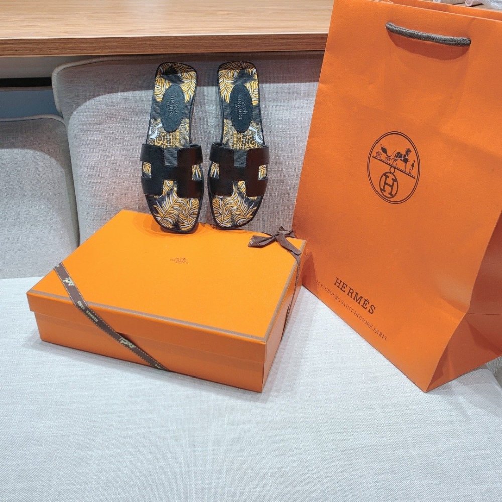 Hermes flat slides summer shoes_12