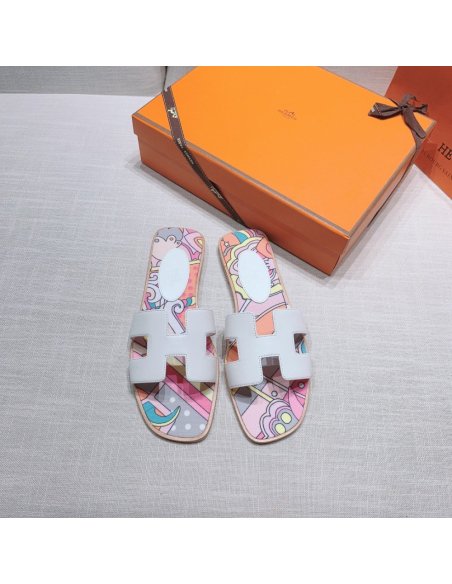 Hermes flat slides summer shoes_13
