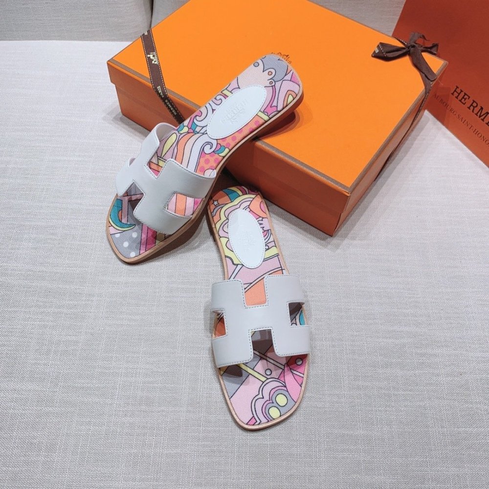 Hermes flat slides summer shoes_13