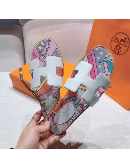 Hermes flat slides summer shoes_13