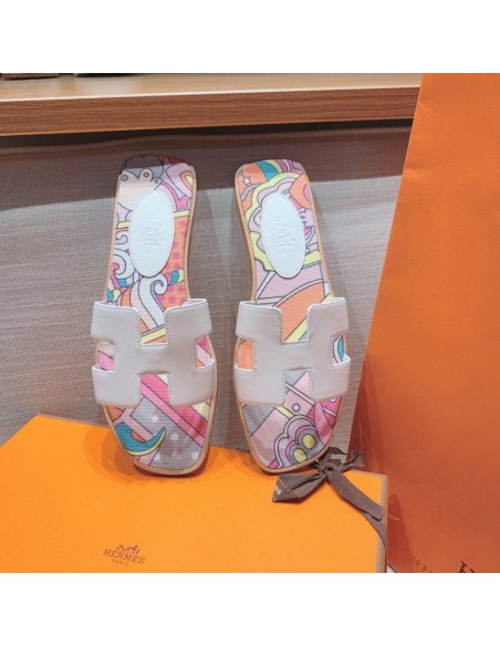 Hermes flat slides summer shoes_13