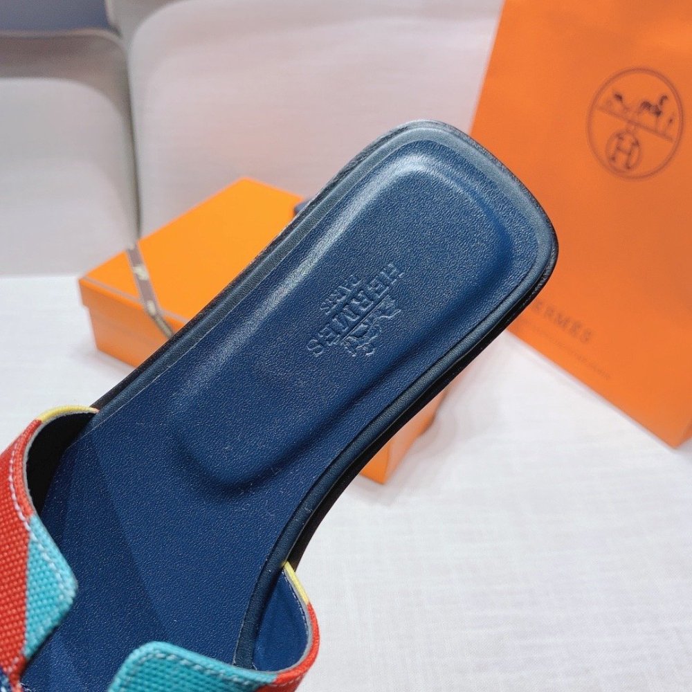 Hermes flat slides summer shoes_15