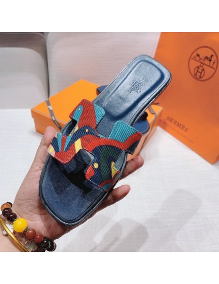 Hermes flat slides summer shoes_15