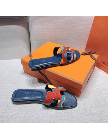 Hermes flat slides summer shoes_15
