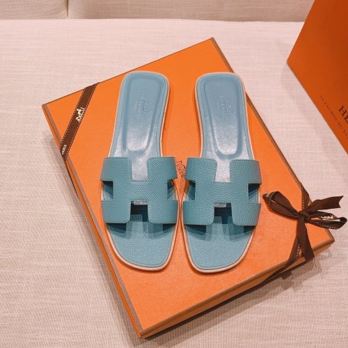 Hermes flat slides summer shoes_16