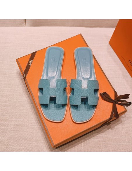 Hermes flat slides summer shoes_16