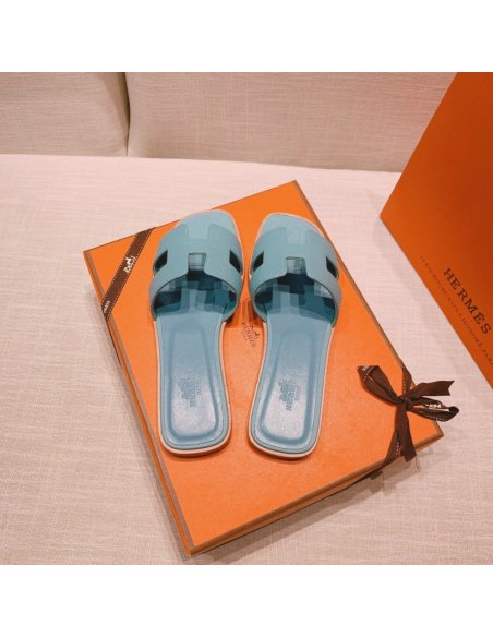 Hermes flat slides summer shoes_16