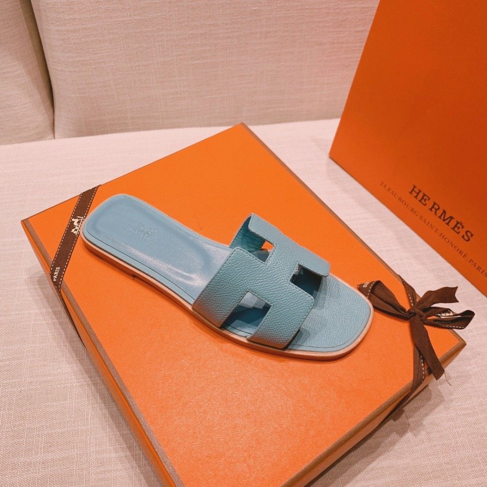 Hermes flat slides summer shoes_16