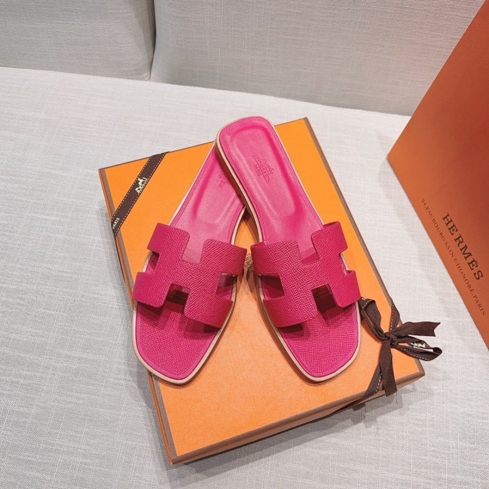 Hermes flat slides summer shoes_17