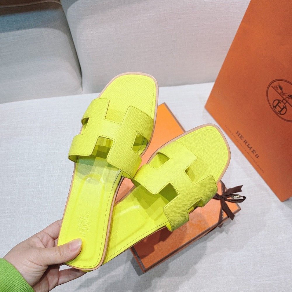 Hermes flat slides summer shoes_18