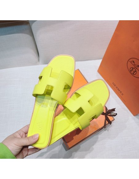 Hermes flat slides summer shoes_18