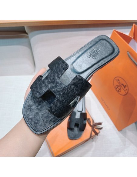 Hermes flat slides summer shoes_19