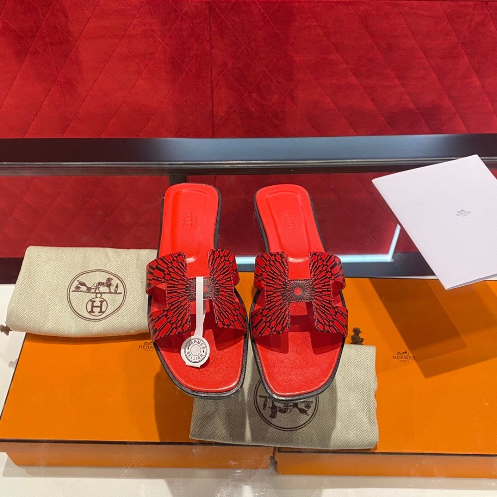 Hermes flat slides summer shoes_2
