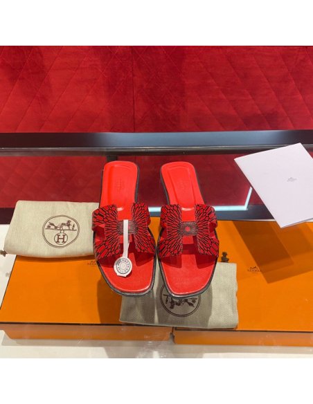 Hermes flat slides summer shoes_2