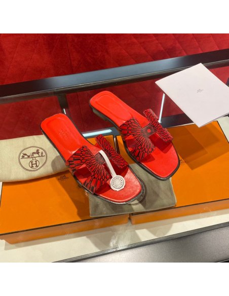 Hermes flat slides summer shoes_2