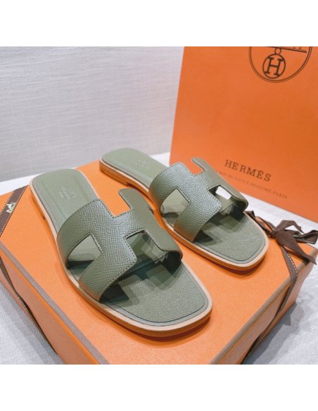 Hermes flat slides summer shoes_20