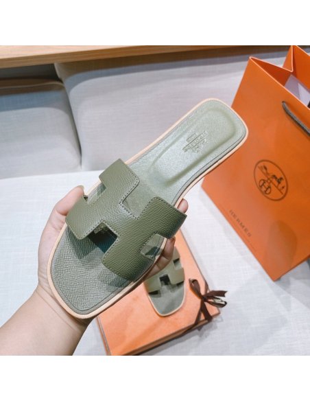 Hermes flat slides summer shoes_20