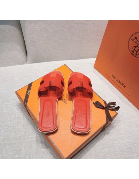Hermes flat slides summer shoes_21