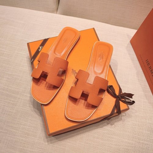 Hermes flat slides summer shoes_23