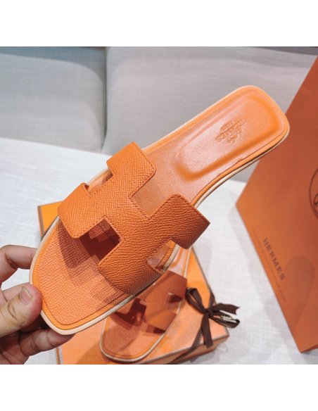 Hermes flat slides summer shoes_23