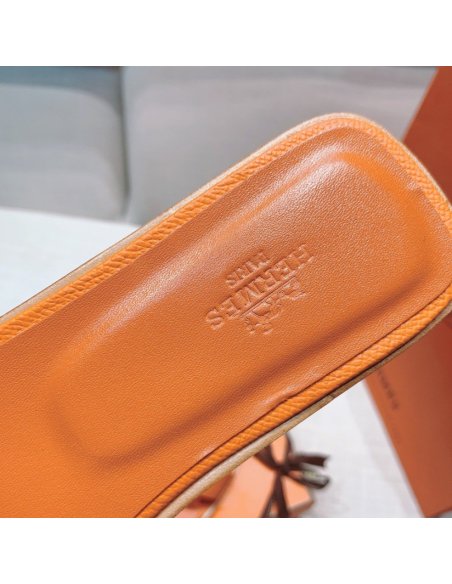 Hermes flat slides summer shoes_23