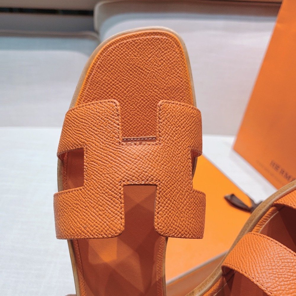 Hermes flat slides summer shoes_23