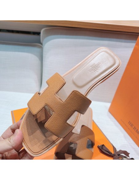 Hermes flat slides summer shoes_24