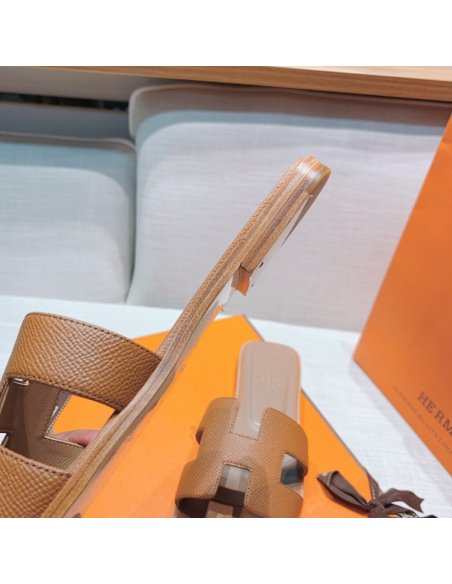 Hermes flat slides summer shoes_24