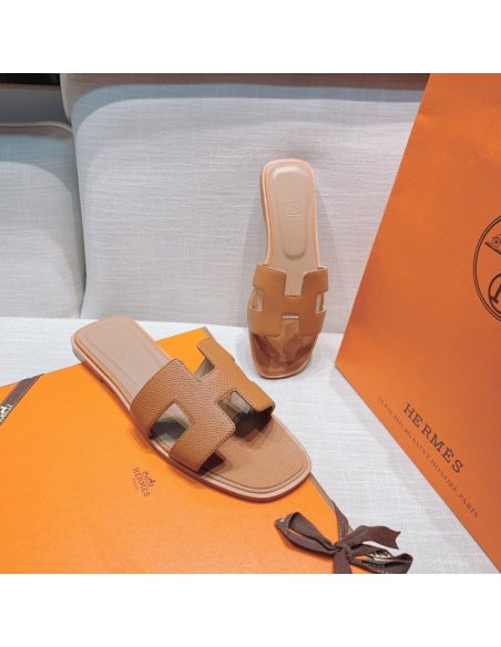 Hermes flat slides summer shoes_24