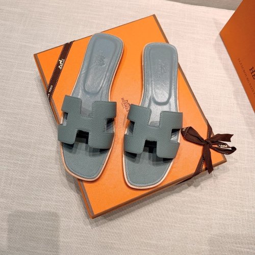 Hermes flat slides summer shoes_25