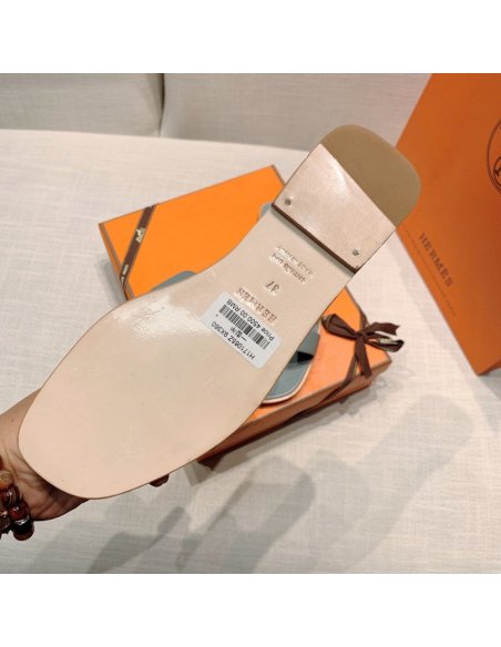 Hermes flat slides summer shoes_25